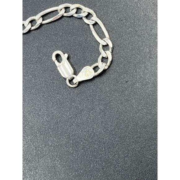 IBB Sterling Silver 925 Italy Figaro 5mm Chain Bracelet size 8” - Picture 4 of 7